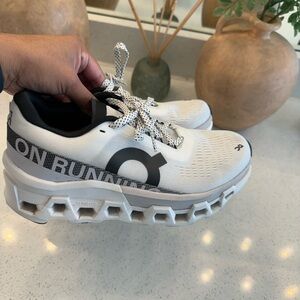On Running White and Black Sneakers
